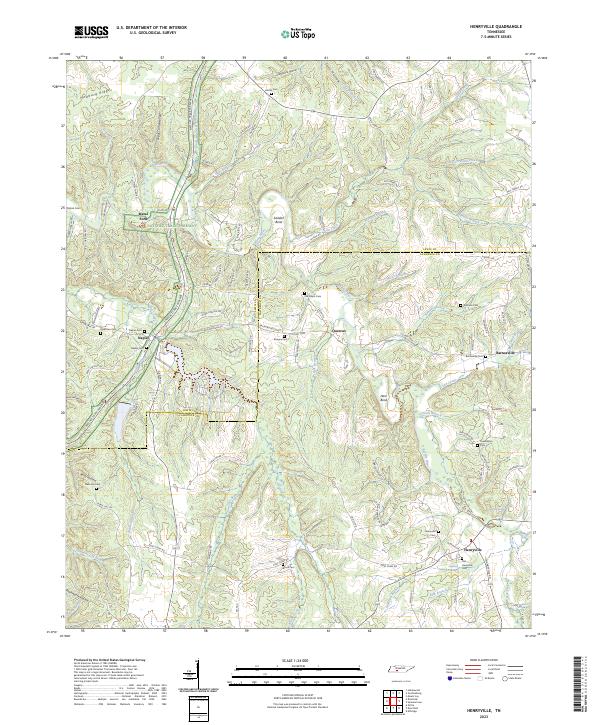 Henryville topographic map thumbnail