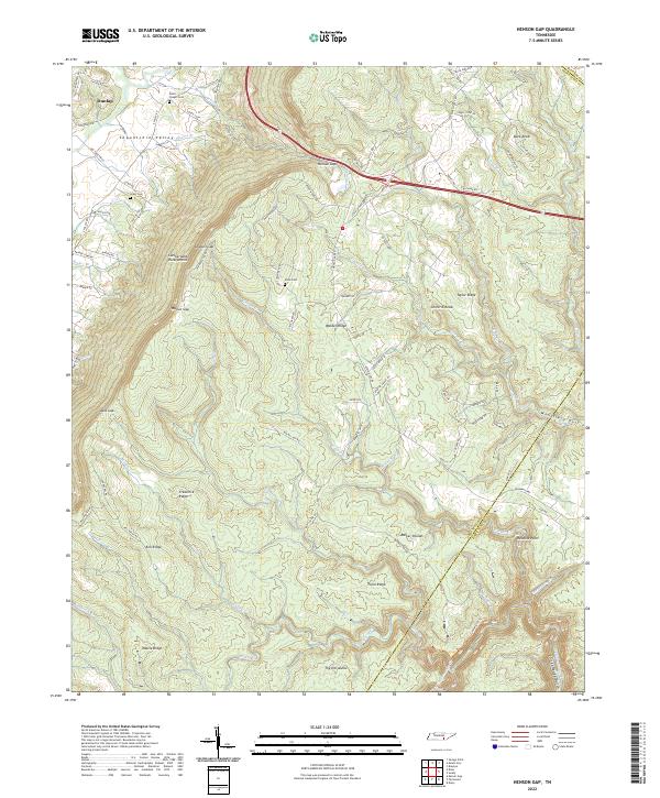Henson Gap topographic map thumbnail