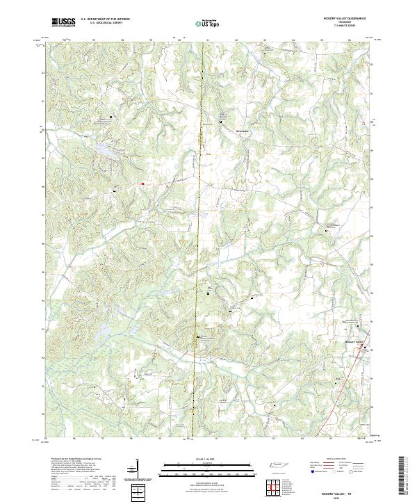 Hickory Valley topographic map thumbnail