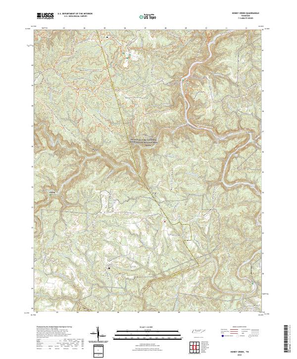 Honey Creek topographic map thumbnail