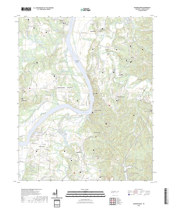 Hookers Bend topographic map thumbnail