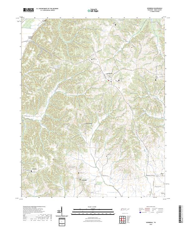 Hornbeak topographic map thumbnail