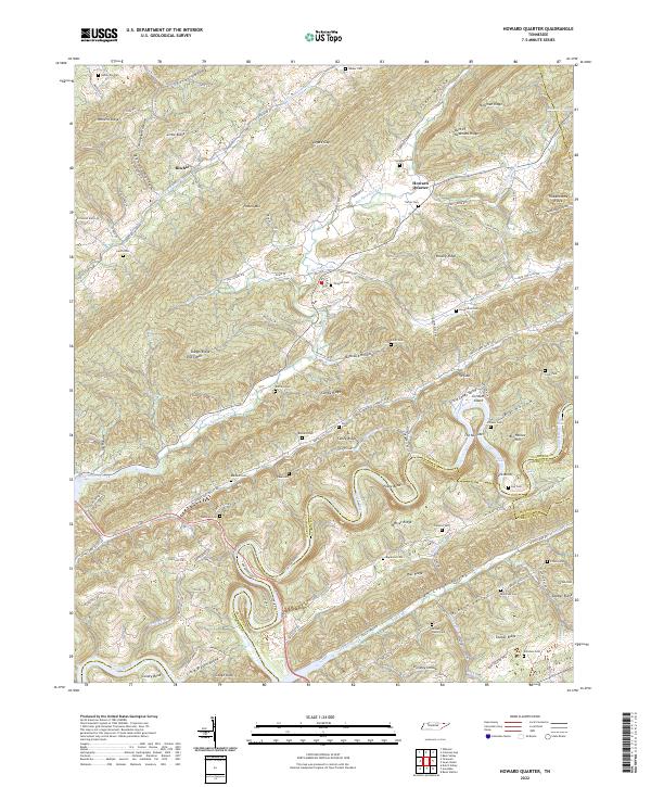 Howard Quarter topographic map thumbnail