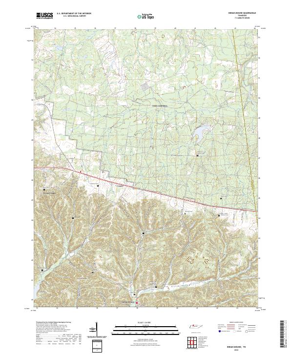 Indian Mound topographic map thumbnail