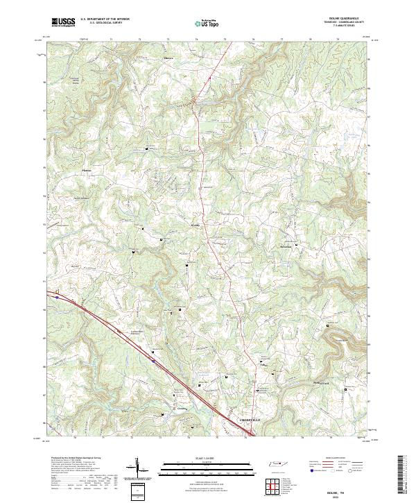 Isoline topographic map thumbnail