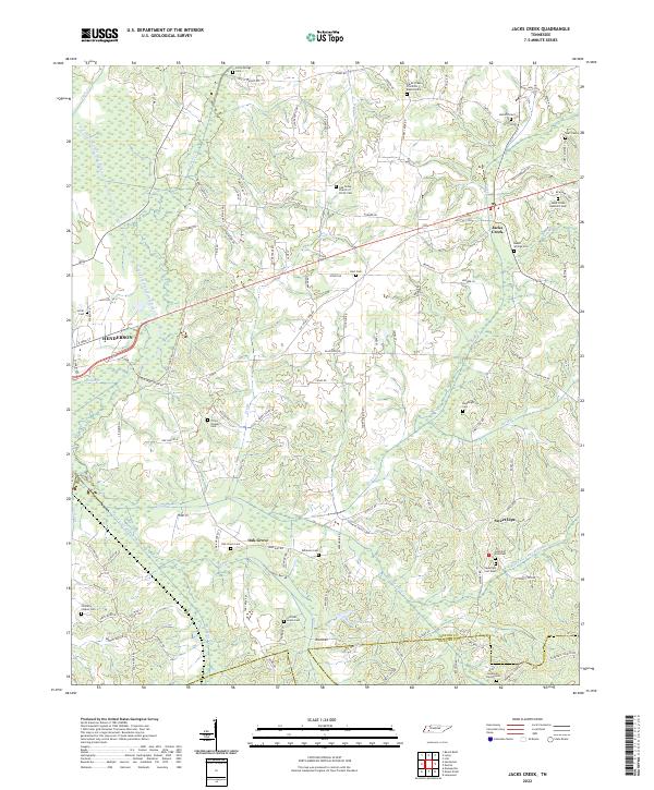 Jacks Creek topographic map thumbnail