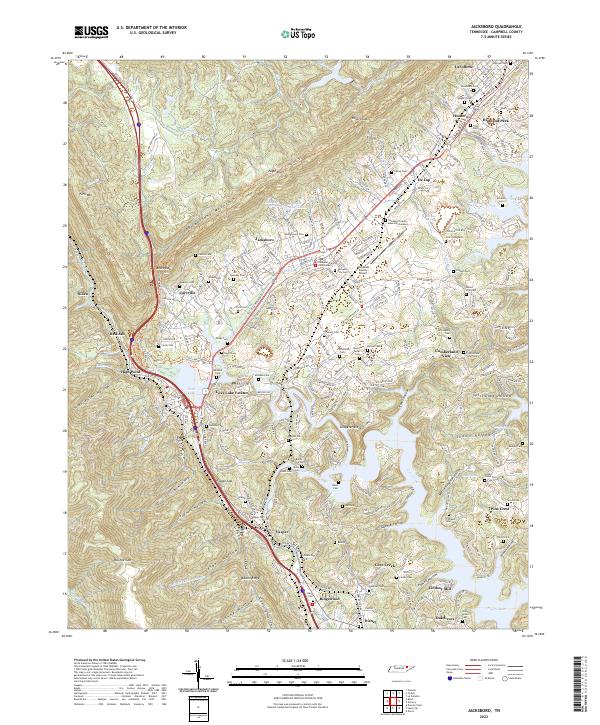 Jacksboro topographic map thumbnail