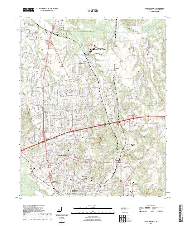 Jackson North topographic map thumbnail
