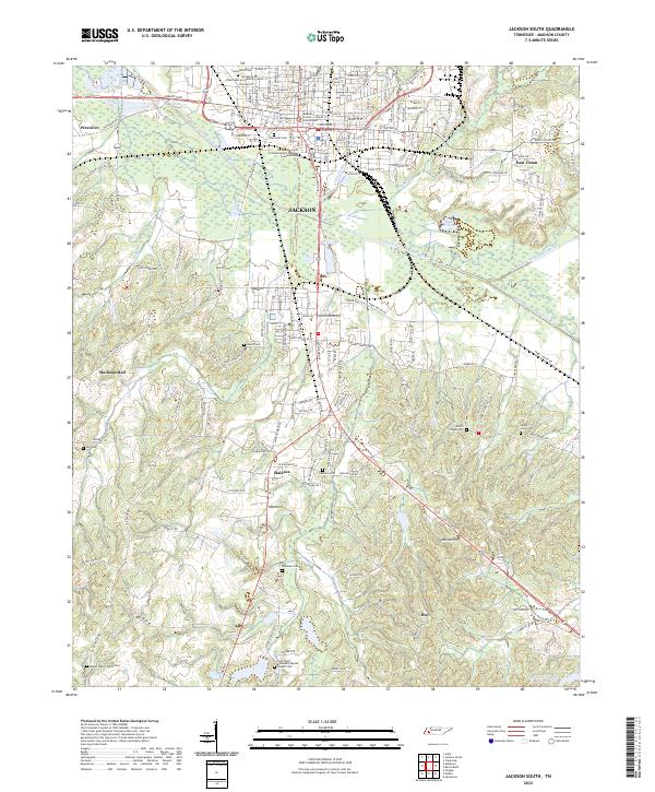 Jackson South topographic map thumbnail