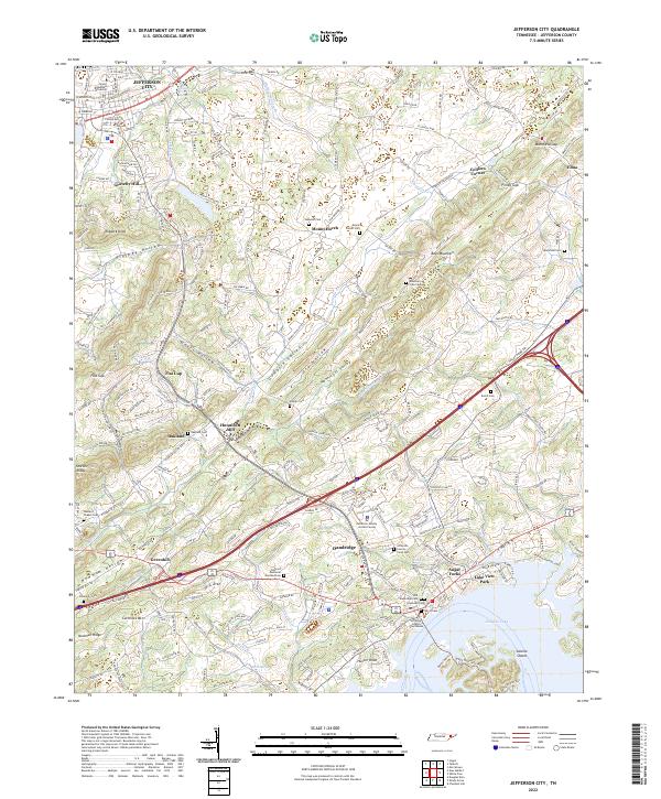 Jefferson City topographic map thumbnail