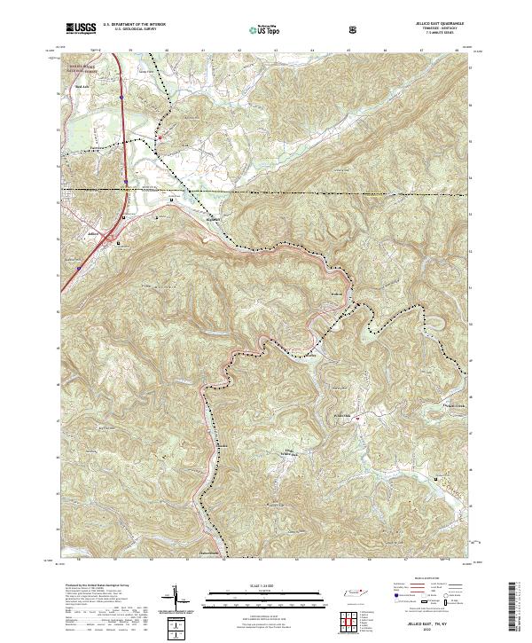 Jellico East topographic map thumbnail