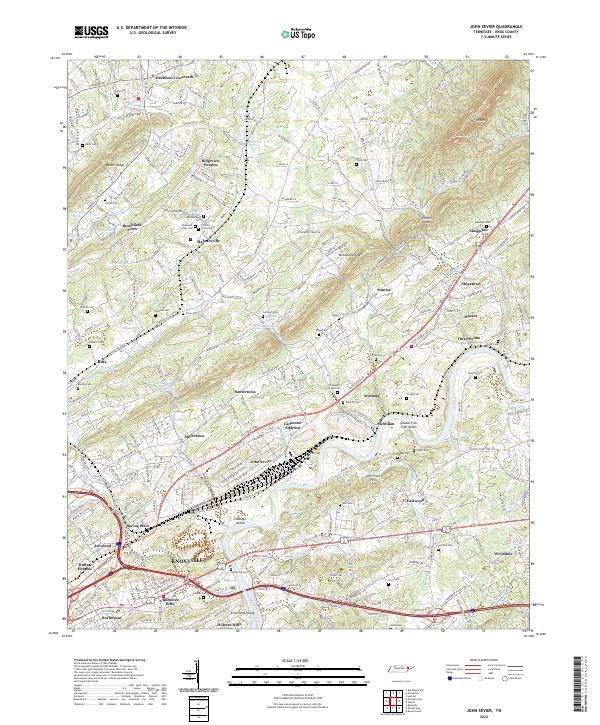 John Sevier topographic map thumbnail