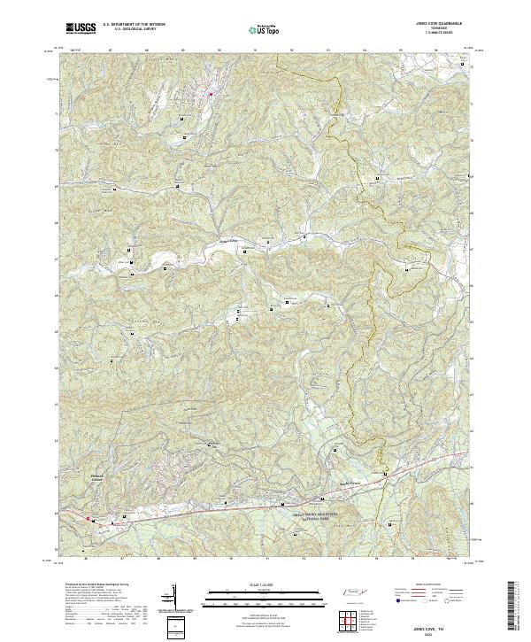 Jones Cove topographic map thumbnail