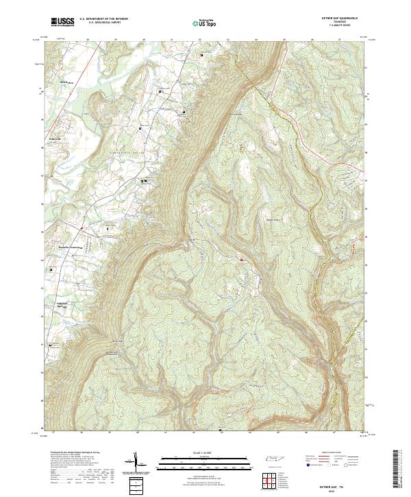 Ketner Gap topographic map thumbnail