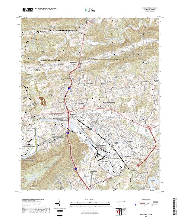 Kingsport topographic map thumbnail