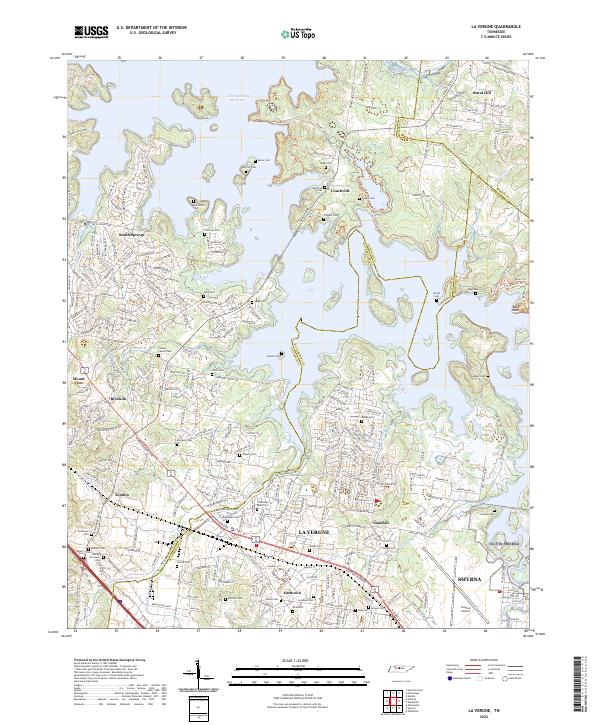 La Vergne topographic map thumbnail