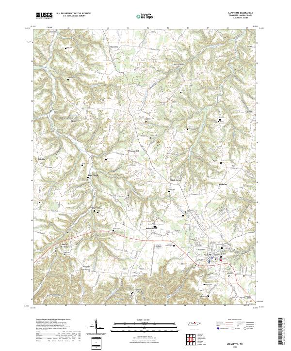 Lafayette topographic map thumbnail