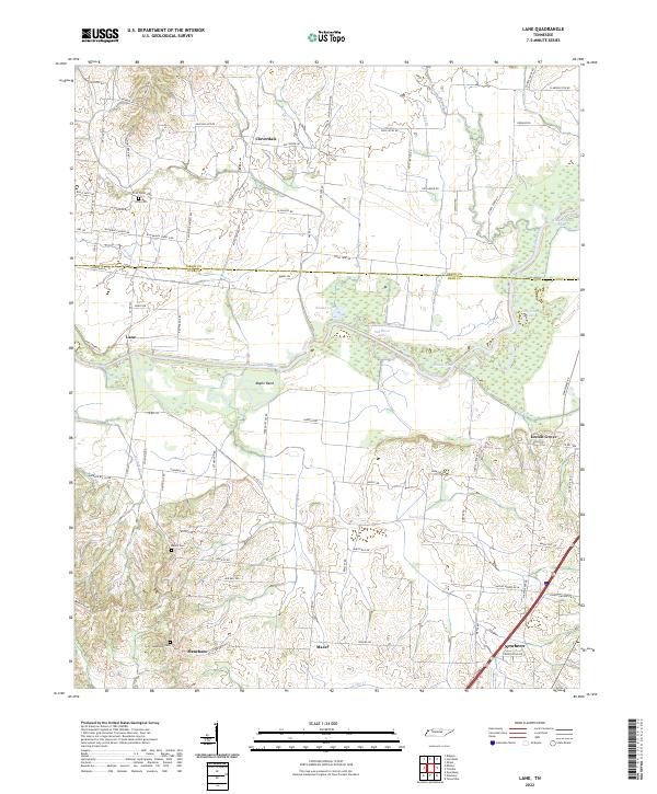 Lane topographic map thumbnail