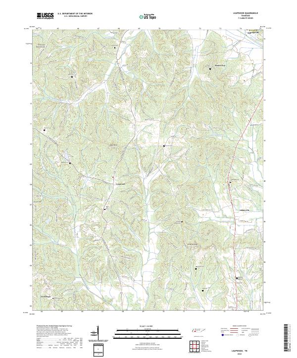 Leapwood topographic map thumbnail