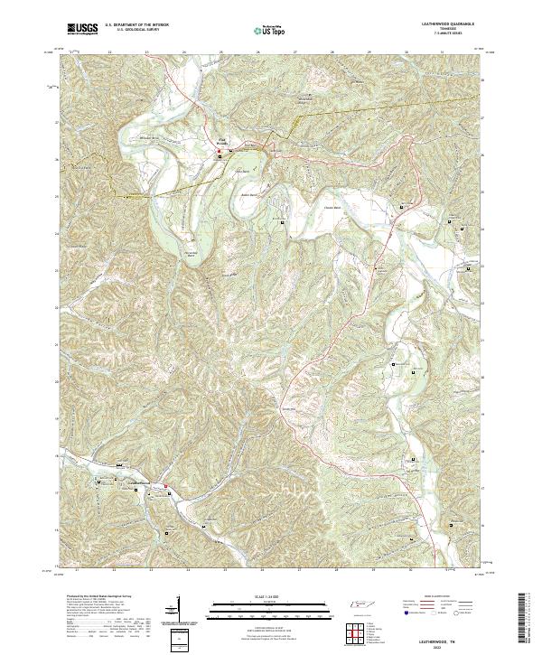 Leatherwood topographic map thumbnail