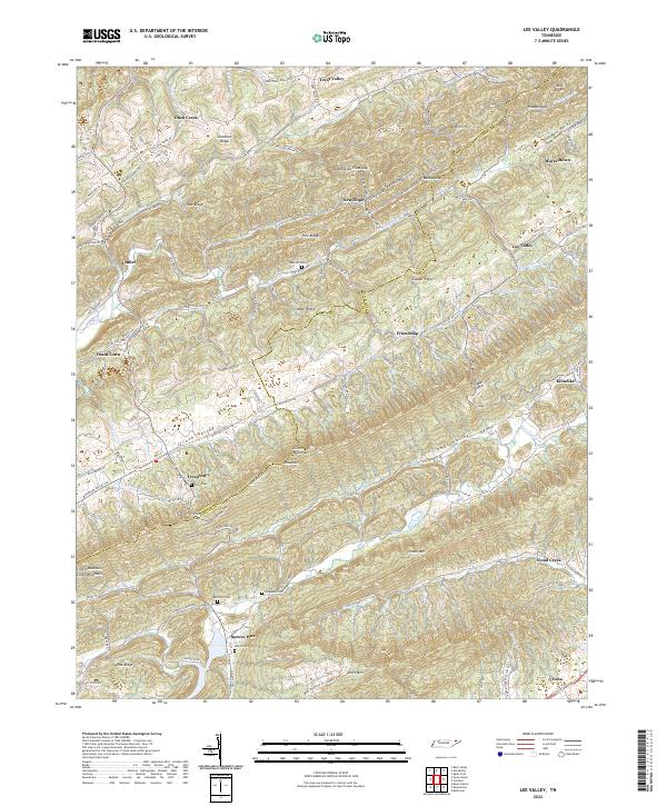 Lee Valley topographic map thumbnail