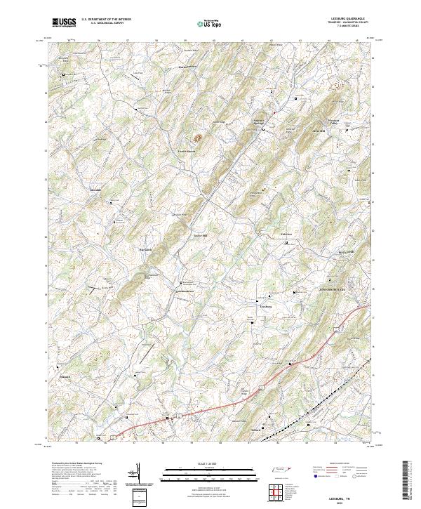 Leesburg topographic map thumbnail