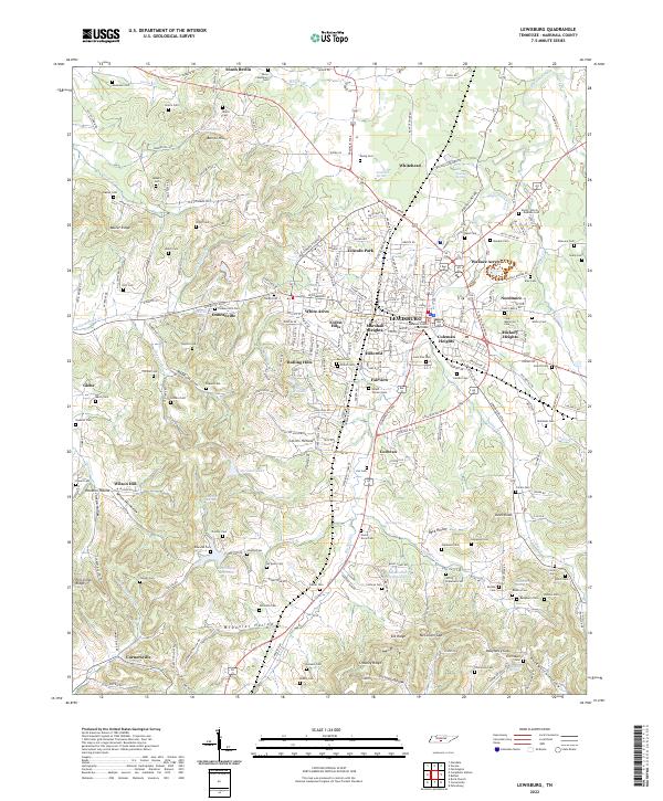 Lewisburg topographic map thumbnail