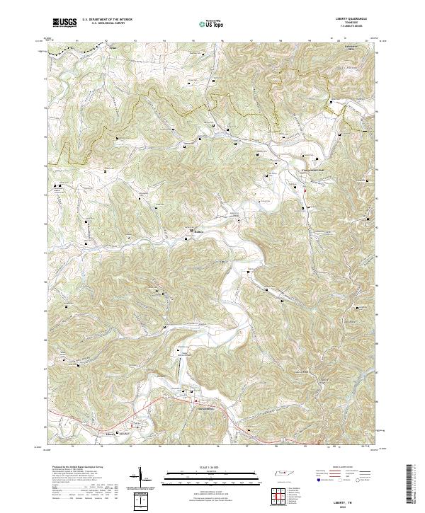Liberty topographic map thumbnail