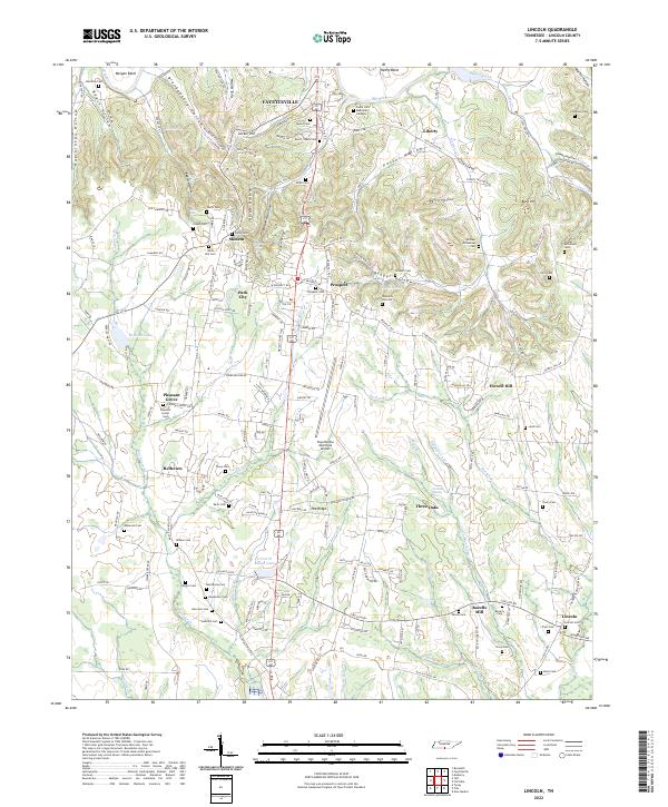 Lincoln topographic map thumbnail