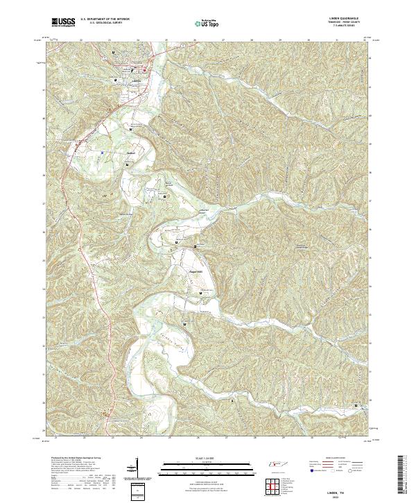 Linden topographic map thumbnail