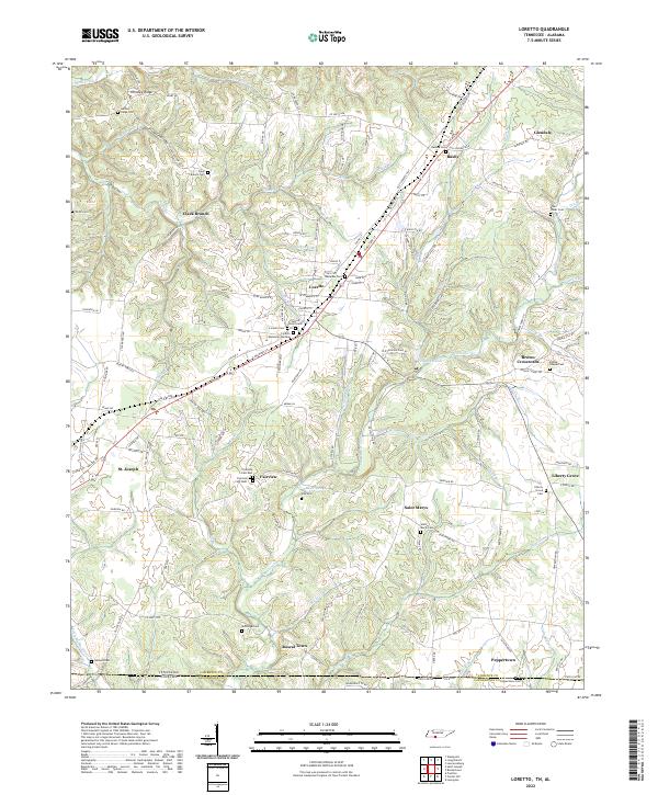 Loretto topographic map thumbnail