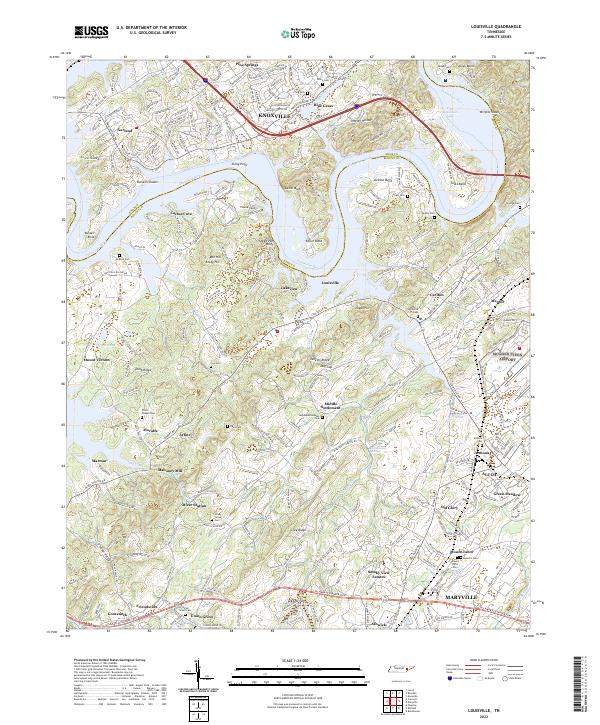 Louisville topographic map thumbnail
