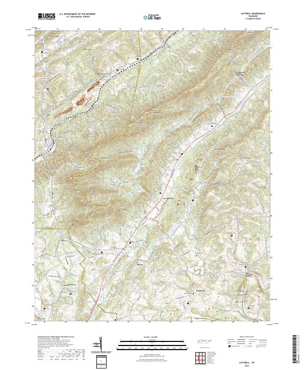 Luttrell topographic map thumbnail