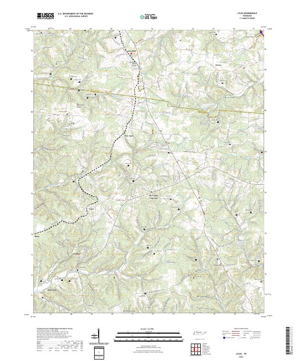 Lyles topographic map thumbnail