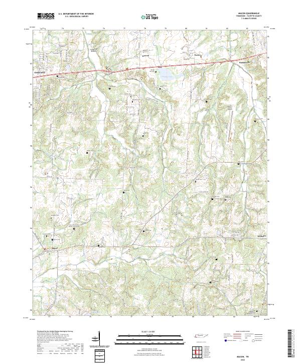 Macon topographic map thumbnail