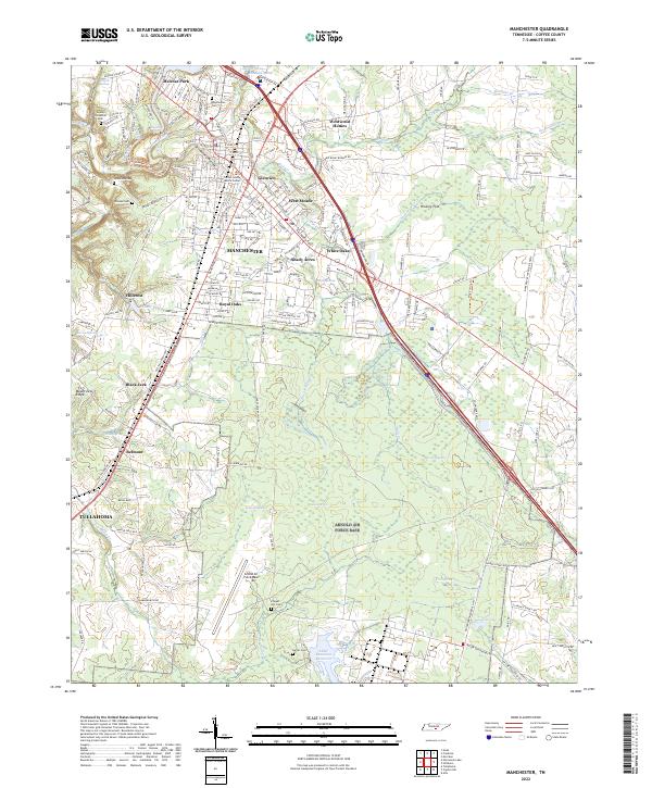 Manchester topographic map thumbnail