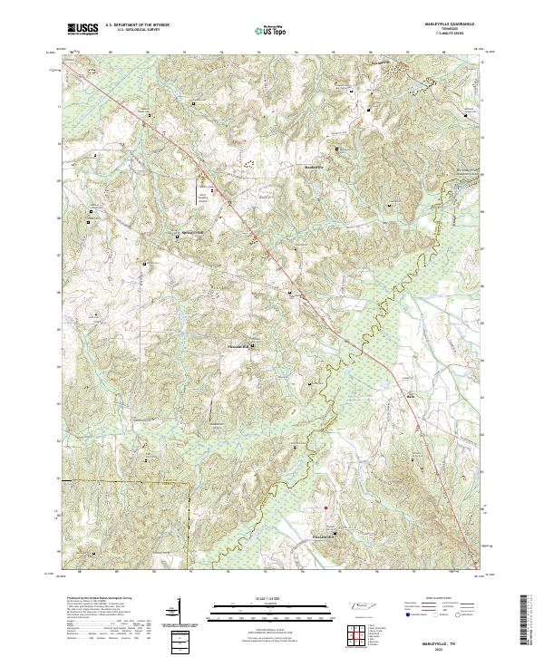 Manleyville topographic map thumbnail