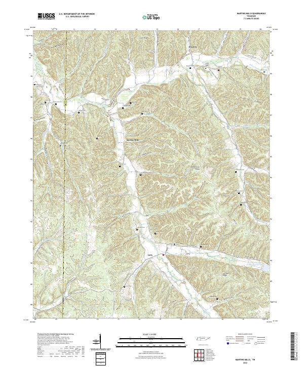 Martins Mills topographic map thumbnail