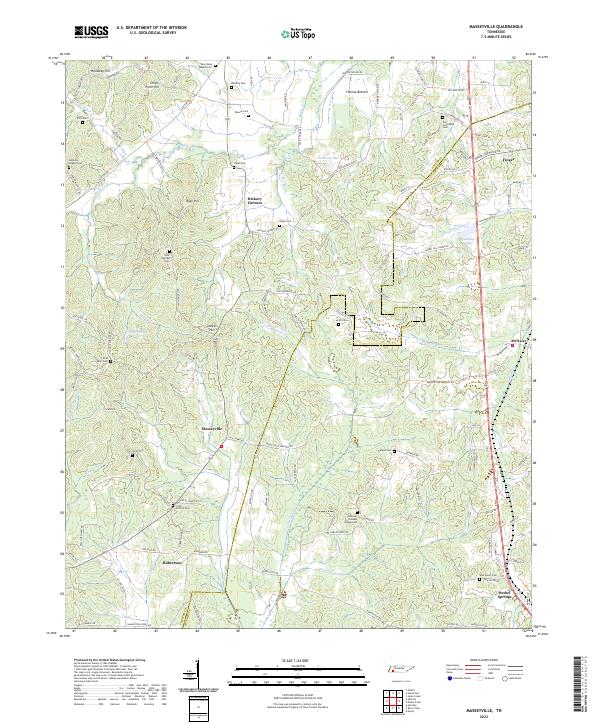 Masseyville topographic map thumbnail