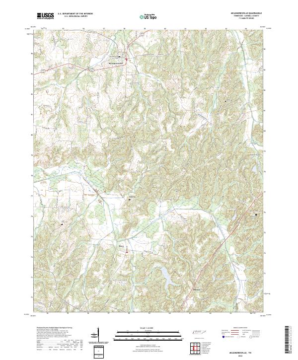 McLemoresville topographic map thumbnail