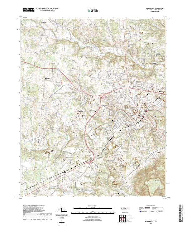 McMinnville topographic map thumbnail