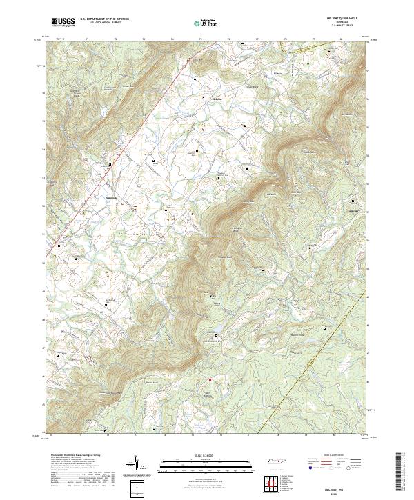 Melvine topographic map thumbnail