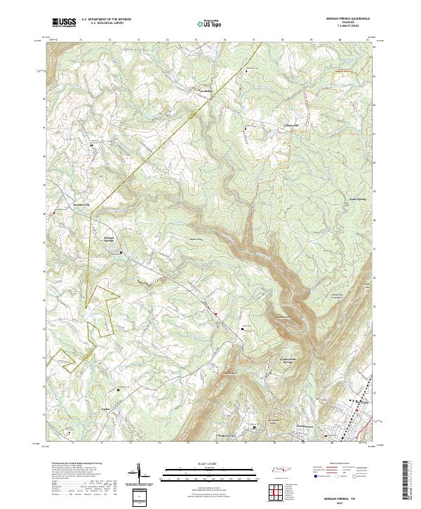 Morgan Springs topographic map thumbnail