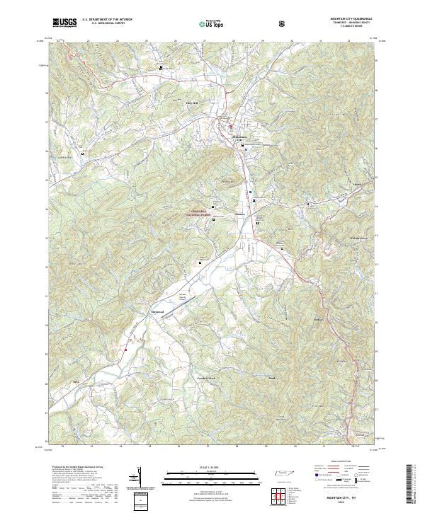Mountain City topographic map thumbnail