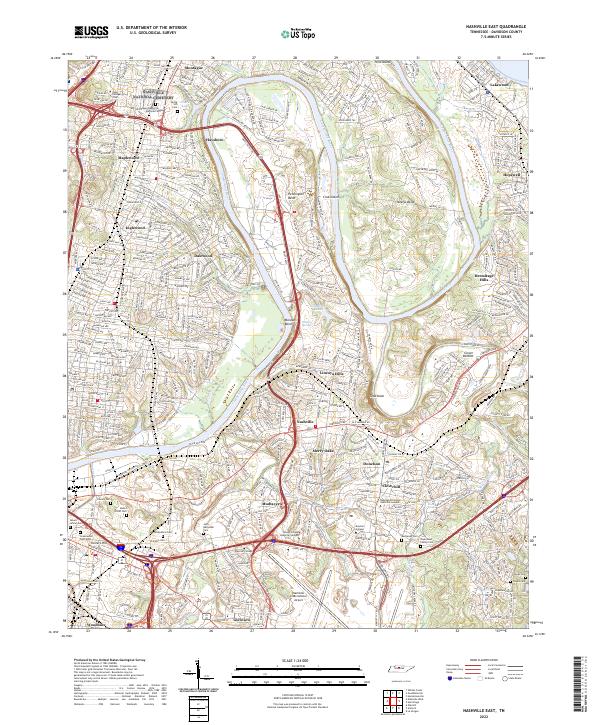 Nashville East topographic map thumbnail