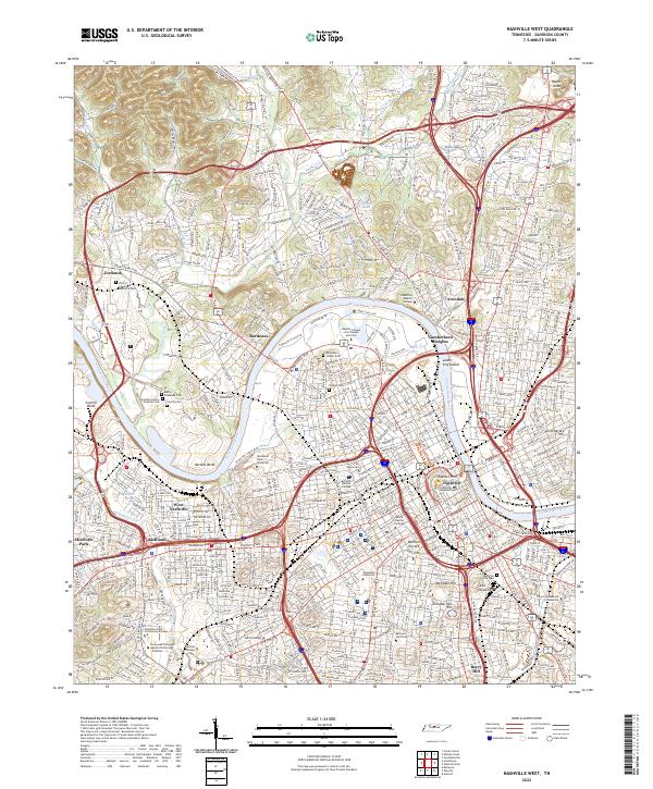 Nashville West topographic map thumbnail