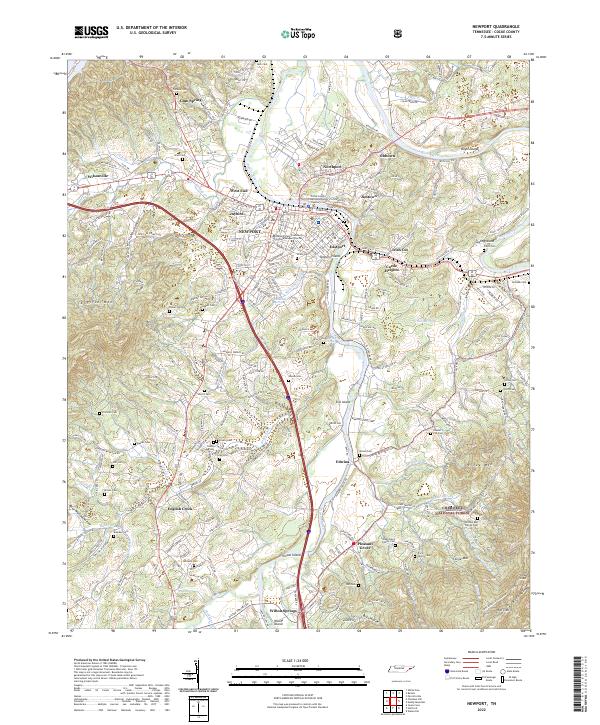 Newport topographic map thumbnail