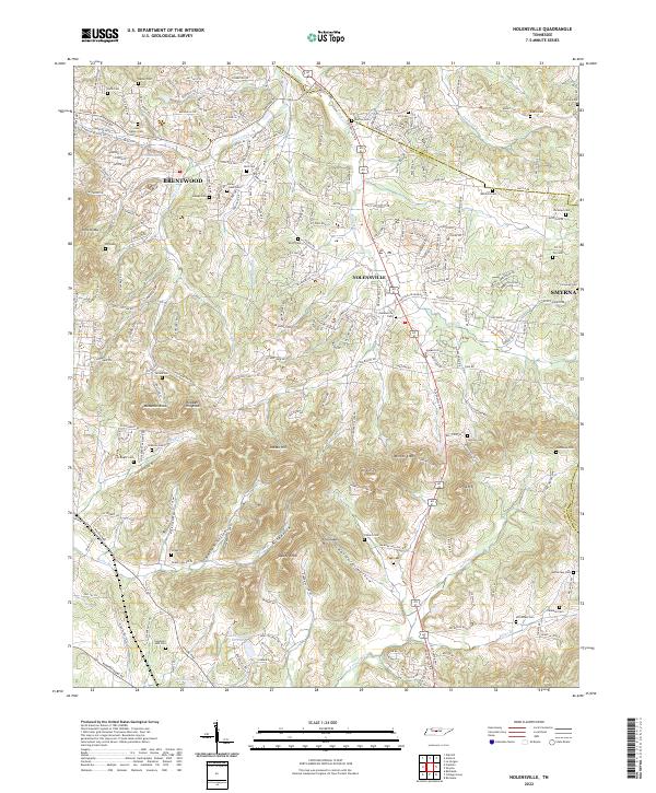 Nolensville topographic map thumbnail