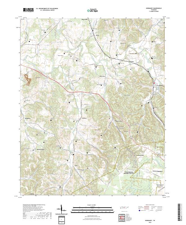 Normandy 2022 topographic map thumbnail