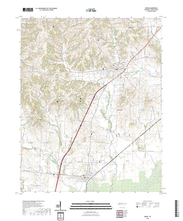 Obion 2022 topographic map thumbnail